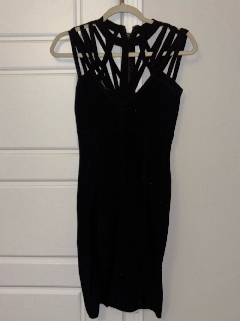 Bebe black Strappy Dress - Elegant Evening Dress
